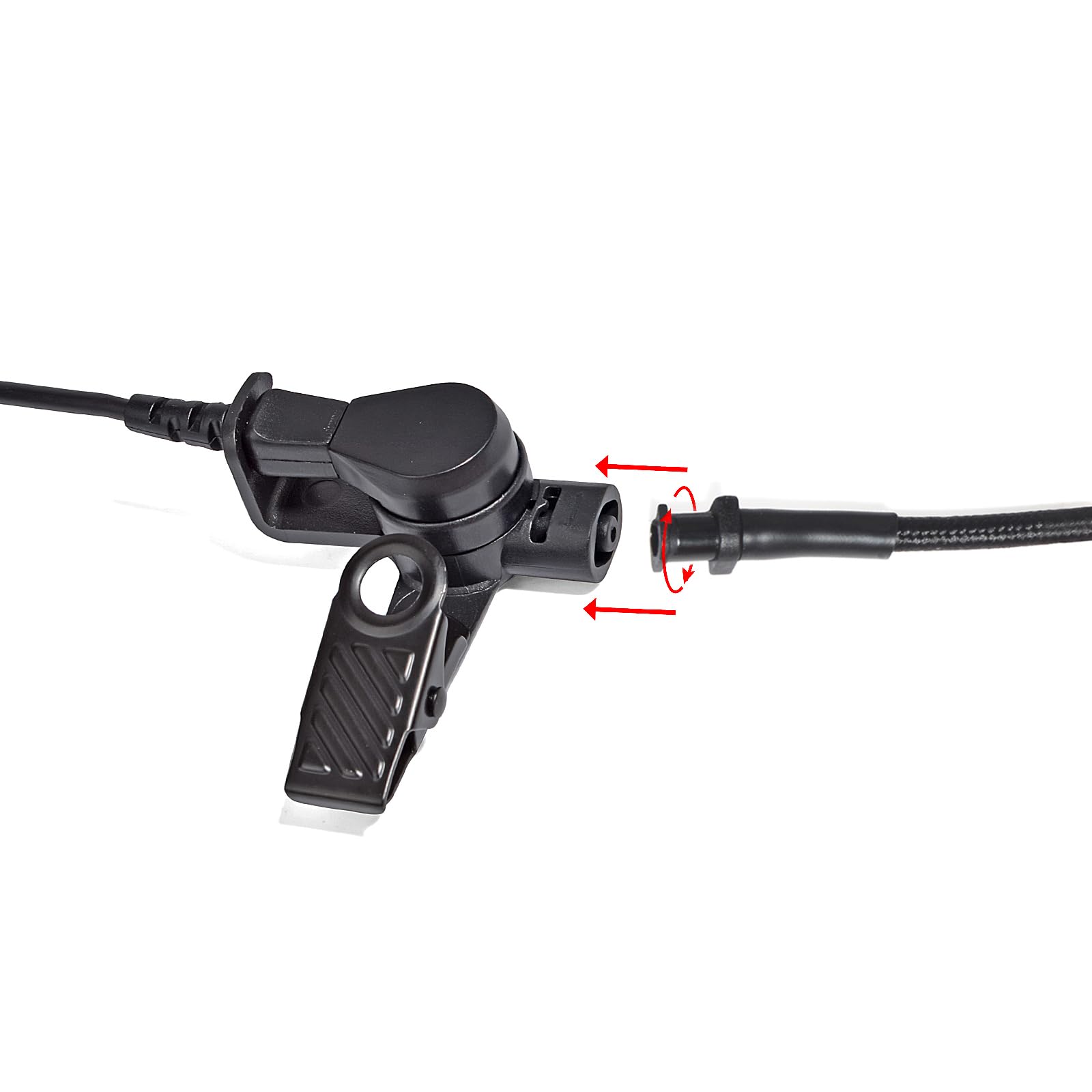 HYS Tubo acústico de Nailon. Accesorios para radiocomunicaciones, para Auriculares de policía de Seguridad (Negro) — view 4