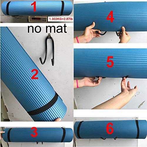 image for YYST Yoga Mat Foam Rollers Wall Rack Wall Storage Mount Wall Holder St