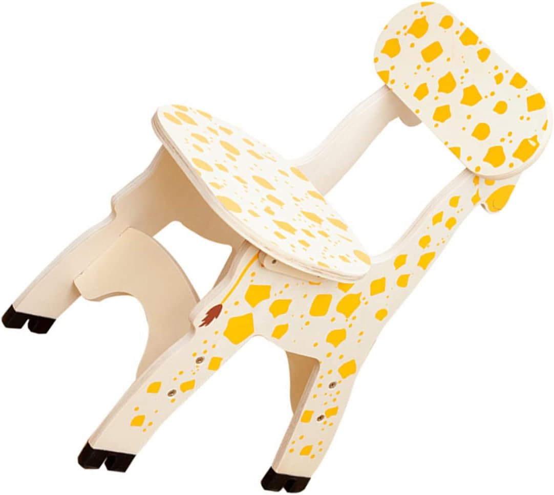 Small Stool Furniture Stool for Toddlers Daycare Kindergarten Chair Wooden Toddler Stool Chair for Kids Pretend Chair Chairs for Kids Giraffe Chair Wooden Stool Girl Preschool