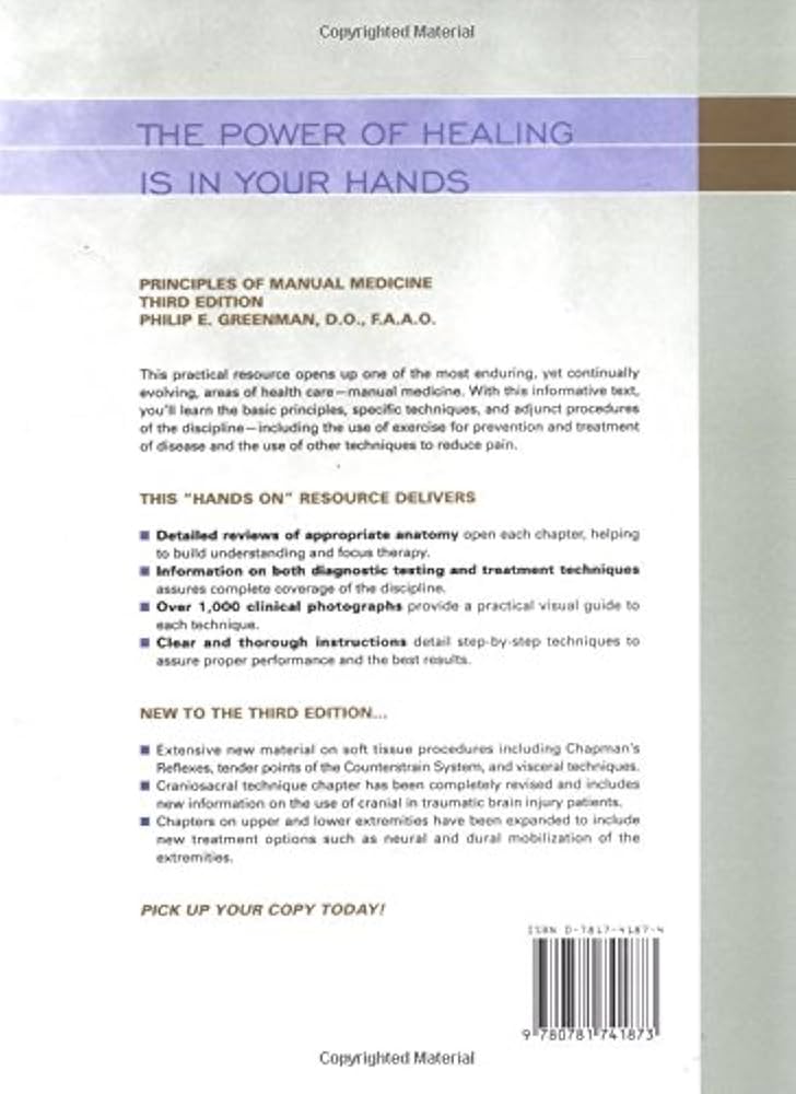 Principles of Manual Medicine マニュアルメディスン Greenman's Principles of Manual Medicine: 9781975212889