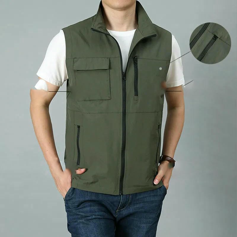 Chaleco impermeable y transpirable para hombre con cremallera ligera 6