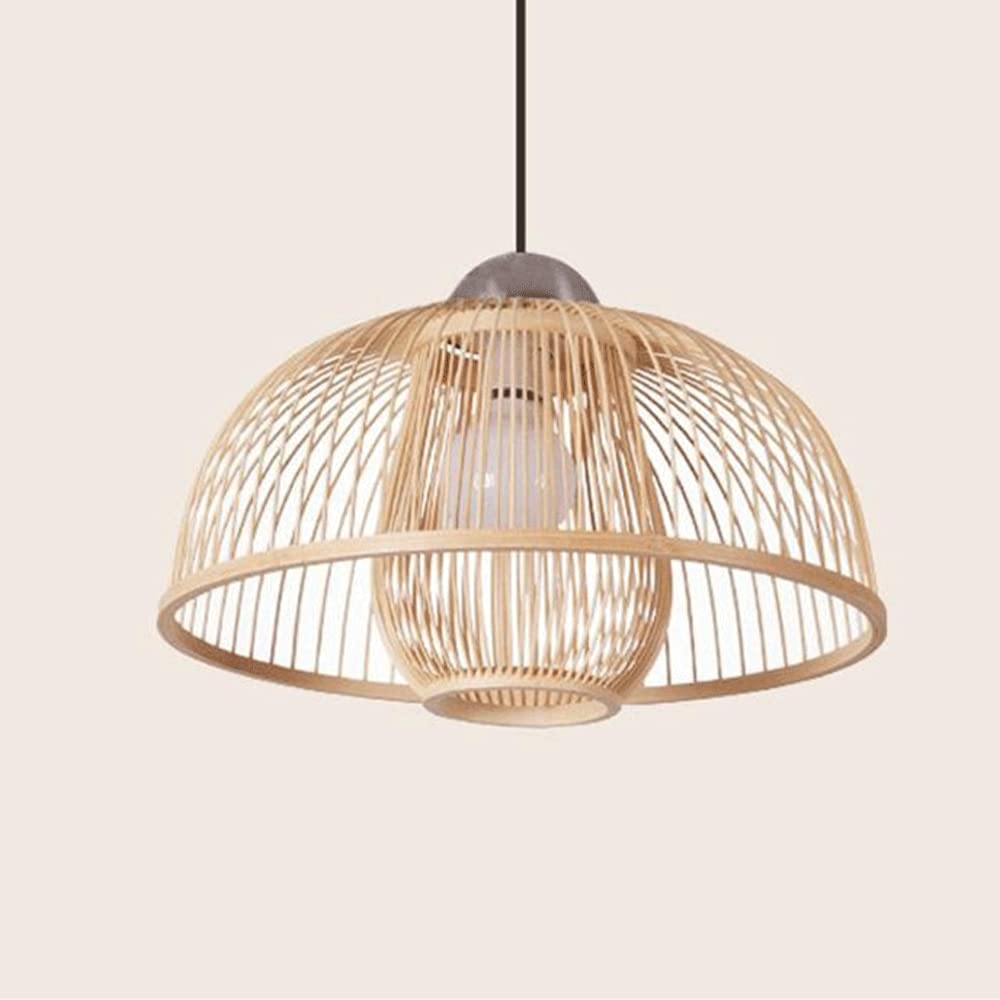 Lámpara de bambú regulable que elimina la luz fría en dormitorios