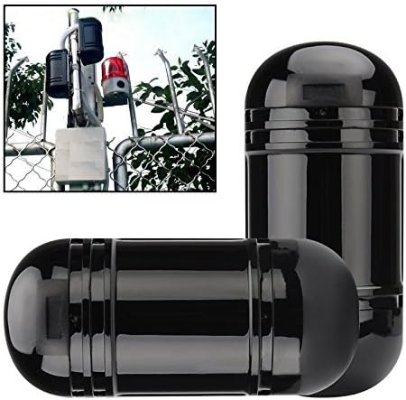 BW Dual Beam Intruder Detector & Alarm Double Beam Security Active IR Detector Outdoor 60M Indoor 180M Detection Range, Beam Spread 1.5M, Optical Adjustment