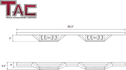 Miniatura 4 de TAC Sidewinder - Estribos compatibles con Jeep Gladiator JT 2020-2025 de 4 pulgadas, barra de Nerf, balancín, deslizador, camioneta, accesorios