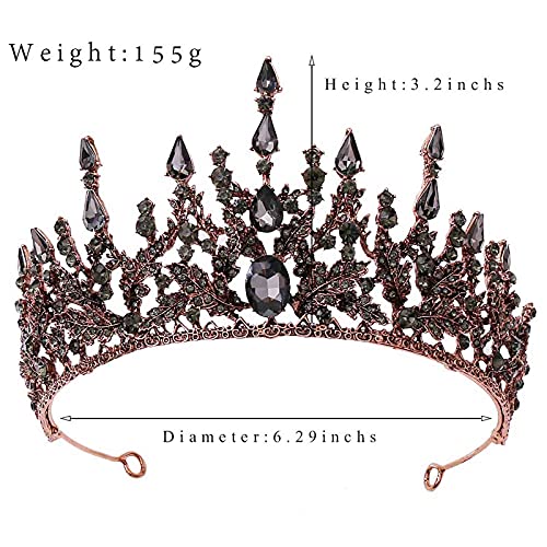 Coronas de boda nupciales y tiaras de cristal para mujer 5