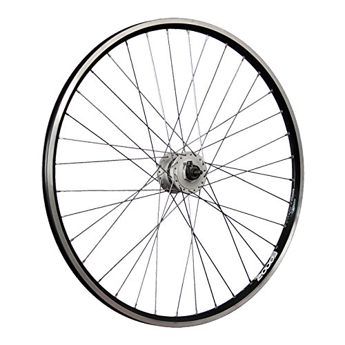 Roue Avant 28 Pouces avec Jante Double paroi ZAC2000, moyeu Dynamo Shimano DH-C3000-3N, Noire
