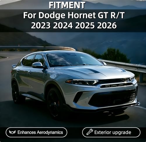 Front Bumper Lip Spoiler for Dodge Hornet GT R/T 2023 2024 2025 2026 V2 Style ABS Front Lip Splitter 3Pcs Body Kit Car Exterior Accessories (Glossy Black) - Image 3