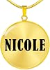 Nicole v01-18k Gold Finished Luxury Necklace Personalized Name Birthday Gifts Jewelry