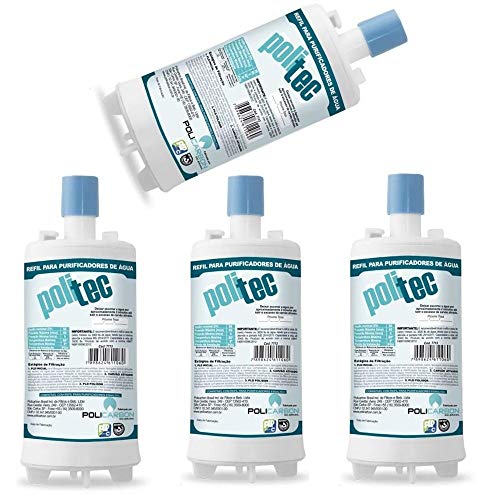 Kit 4 Filtro Refil Purificador Agua Esmaltec Acqua 7 Purágua
