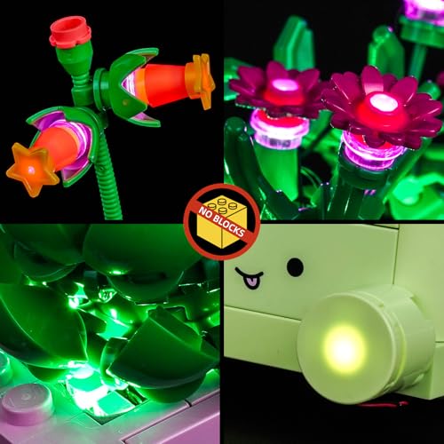 Image of BrickBling Light Compatible with Lego Rocking Plants 11506 | Light up Your Botanical Collection (Not Come with Plants Model) (Upgraded Verion Light)