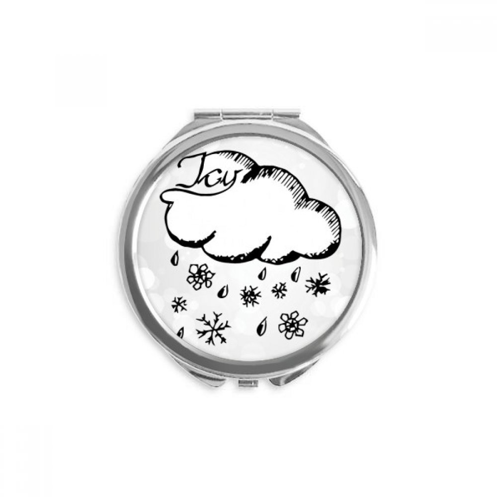 Miroir de maquillage de poche flocon de neige DIYthinker une idée cadeau originale - 5