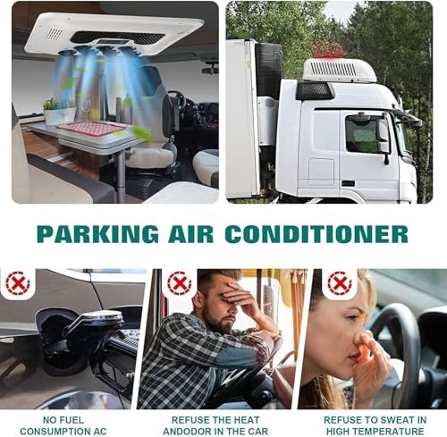 Ultra-Thin 24V RV Rooftop Air Conditioner Unit, Quiet Electric A/C for Motorhome, Camper, Truck, Enclosed Trailer & Van - Efficient Cooling Solution