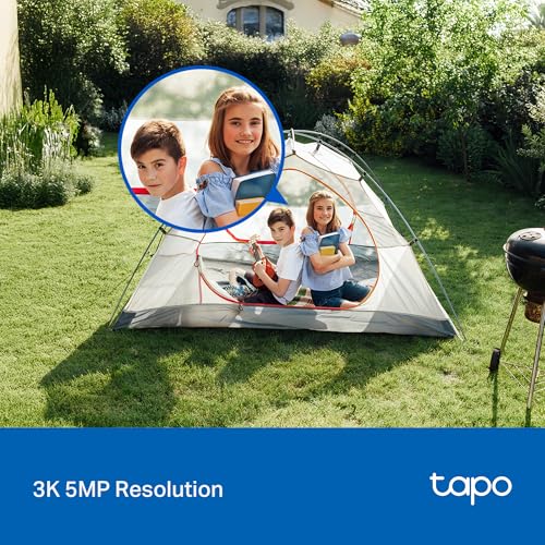 Image of Tapo 3K 5MP Pan /Tilt Indoor /Outdoor Security Camera, Free Person /Vehicle /Baby Cry Detect & 360 Motion Track, Color Night, SD /Cloud, Wrks w /Alexa & Google Home, 2.4 GHz WiFi, HybridCam 360