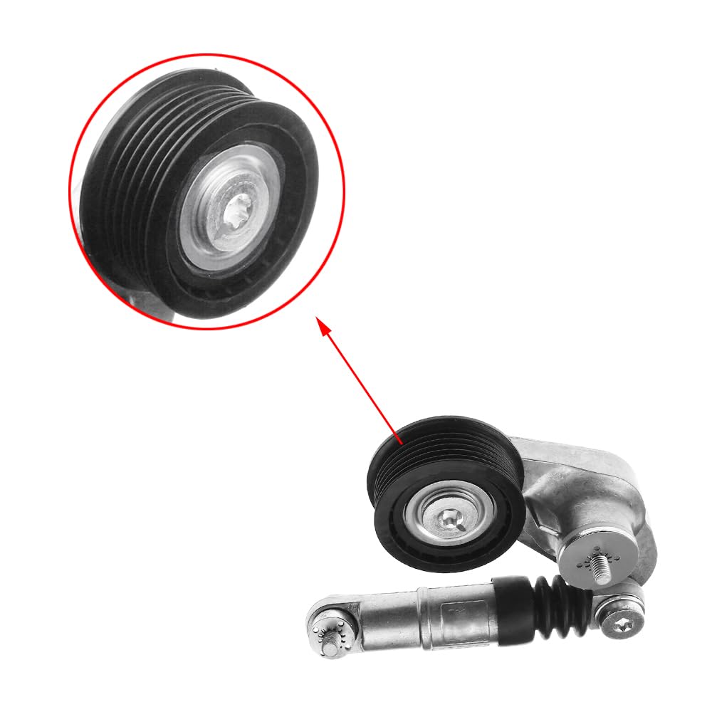 MASO Conjunto de tensor de correa, tensor de correa auxiliar, tensor de correa, LR034128, compatible con LA/ND RO*VER