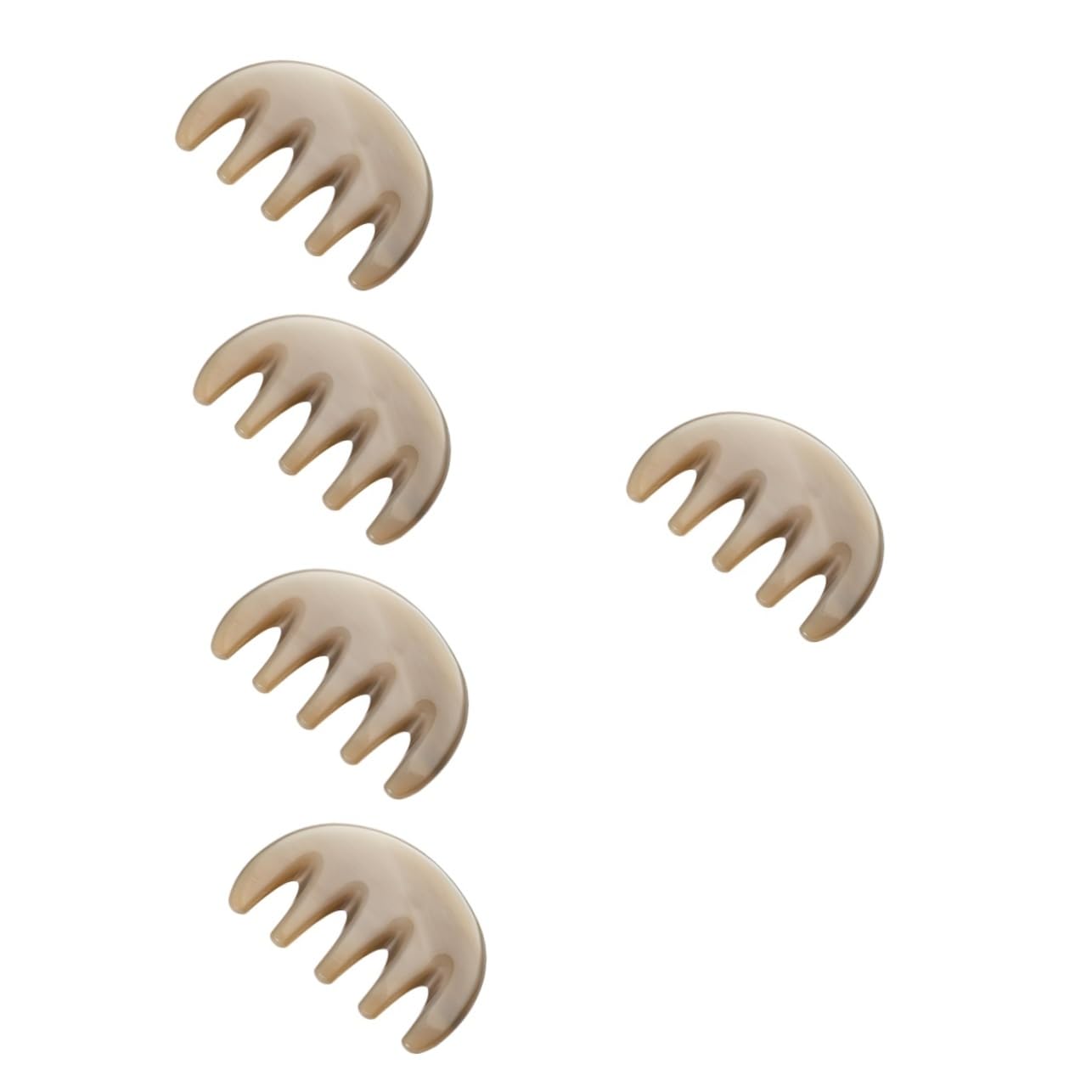 COLLBATH 5St Massagekamm mit fünf Zähnen Kratzer Haarpeeling jade gua sha gesichtswerkzeuge Reinigungsmittel Kämme Kopfhautmassage Kopfbotschaften Kopfhaut entspannen Hornkamm Abfallhörner