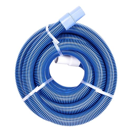 SWIMLINE HYDROTOOLS Swimming Pool Spiral Wound Vacuum Hose With Kink-Free Swivel Cuff 1.5'' X 50' For Inground Pools - Compatible With Vacuum Heads, Skimmers, Filter Pump Inlets And Other Accessories