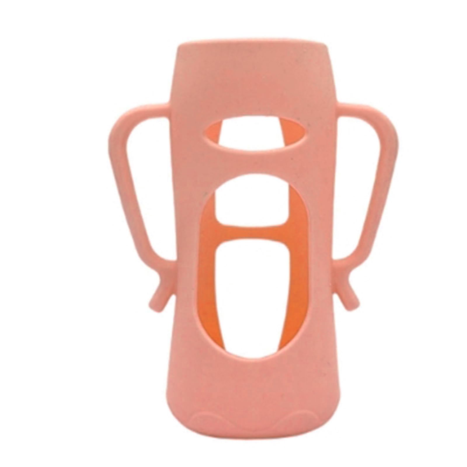 COOLHOOD Shockproof Silicone Baby Bottle Sleeve with Ergonomic Handle for Heat Grip Silicone Bottle Cover with Handle