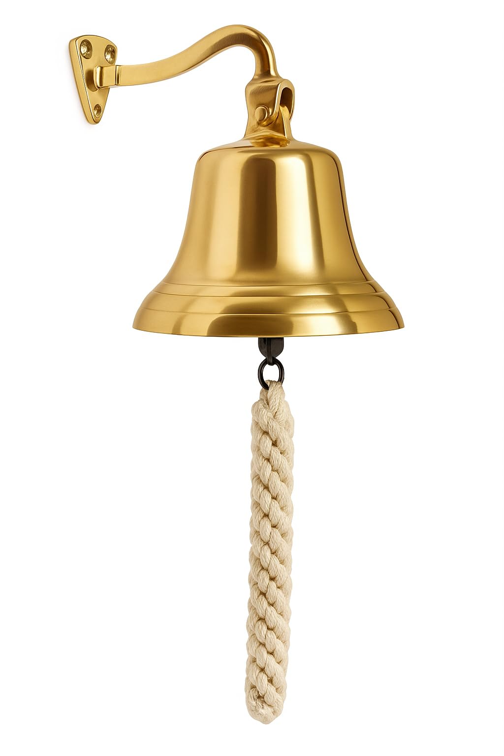 Chabrias Ltd Brass Ships Bell Pub Last Orders Bell – 7 Inch Wall Mountable Bar Bell With Self-Locking Mechanism, Lightweight Design, Perfect For Pubs, Home Bars & Nautical Décor