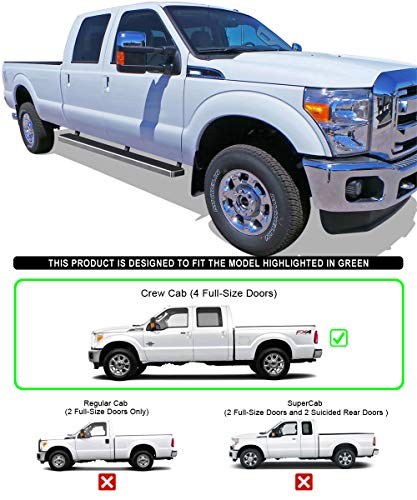 Estribos de Acero Inoxidable 5 pulgadas para Ford F250 F350 miniatura 2