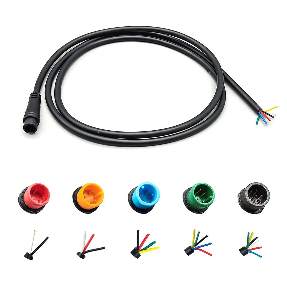 Ebike Cable Extension Julet Female Male 2 3 4 5 6 pin Ebike Extension Connector Waterproof Plug for Electric Bicycle Display Throttle PAS Ebike Parts Extend Cable…