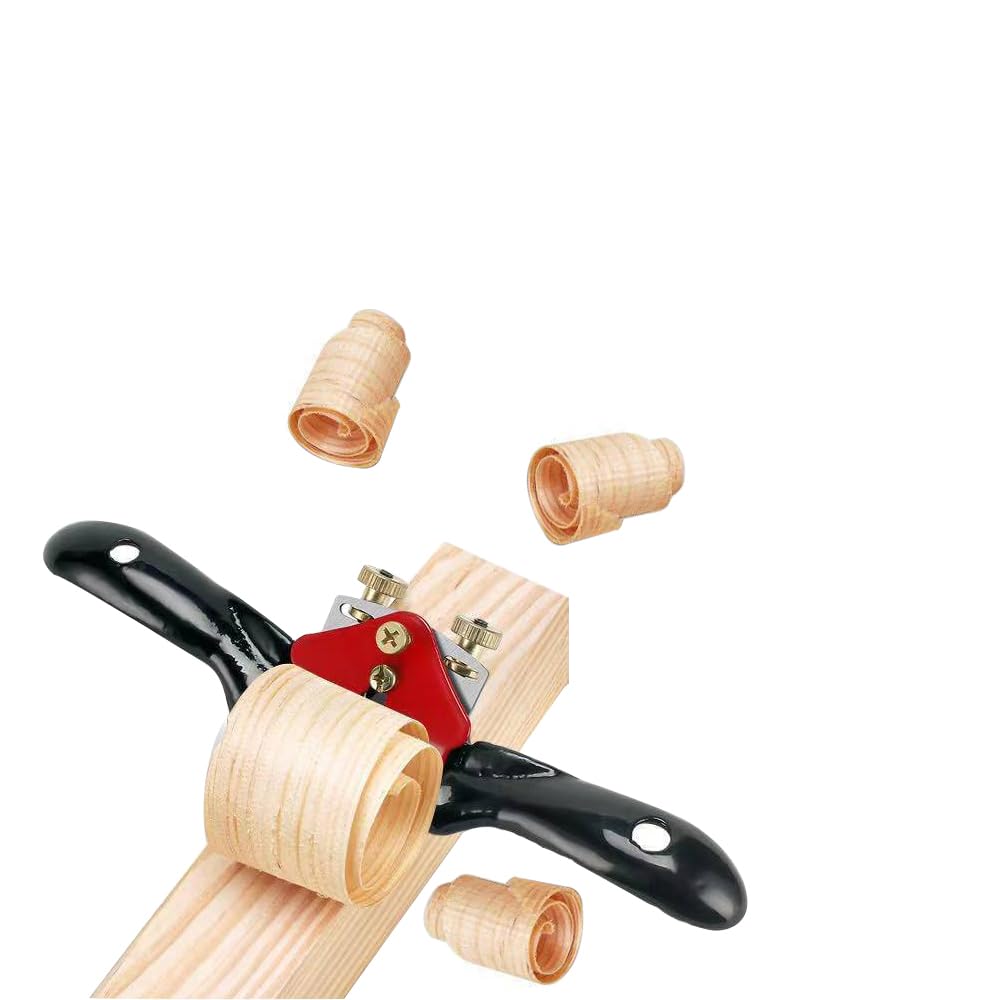 Spokeshave Plana Ajustable Manual Garlopa de Carpintería Cepillo de Borde de Mano Ajustable Ajustable Garlopa de Carpintería Spokeshave para Cepilladora de madera con 4 Cuchillas de Repuesto