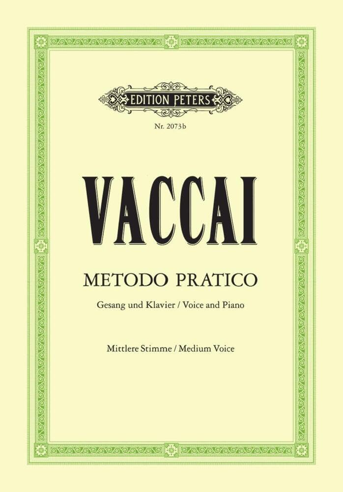 Metodo Pratico Di Canto Italiano for Voice and Piano Medium Voice (Edition Peters)      Paperback – January 1, 2000