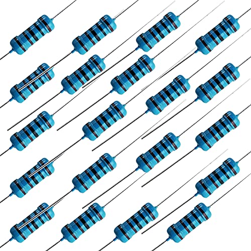 JIADONG 100PCS 1W ±1% Resistors,1K Ohm Metal Film Fixed Resistor for DIY Electronic Project