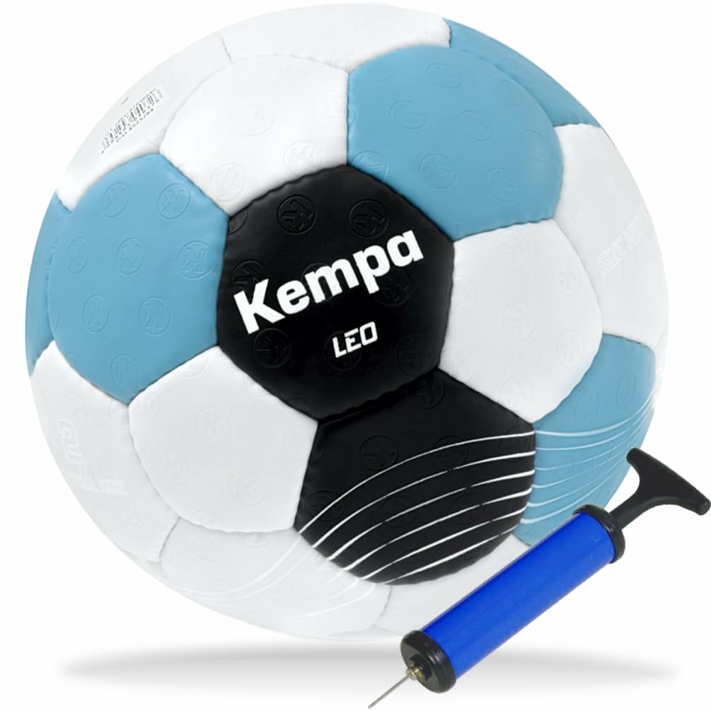 Kempa Handball weiß/hellgrau Größe 2 + Ballpumpe