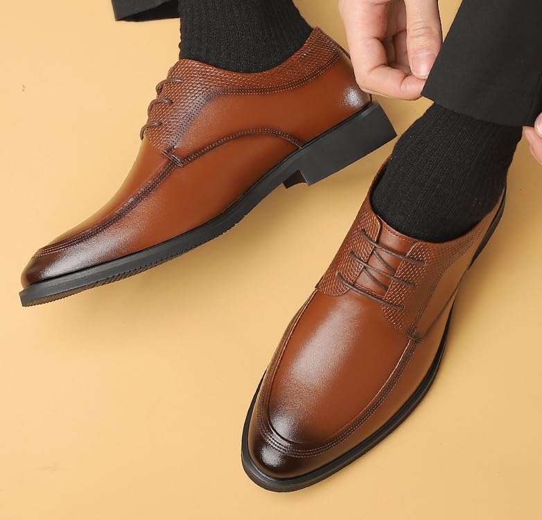 Mens Oxfords Lace-up Comfortable Soft Oxford Patent Leather Men's Wedding Shoes3