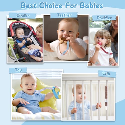 Image of ALVABABY Pacifier Clips 10 Pack Pacifier Binky Paci Holder Leashes for Teethers 10DP01A