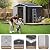 10x8 FT Outdoor Storage Shed, Metal Garden Shed, Storage Tool Sheds with Lockable Doors, Waterproof Outside Storage Building for Backyard, Patio (Black; Floor Not Included)