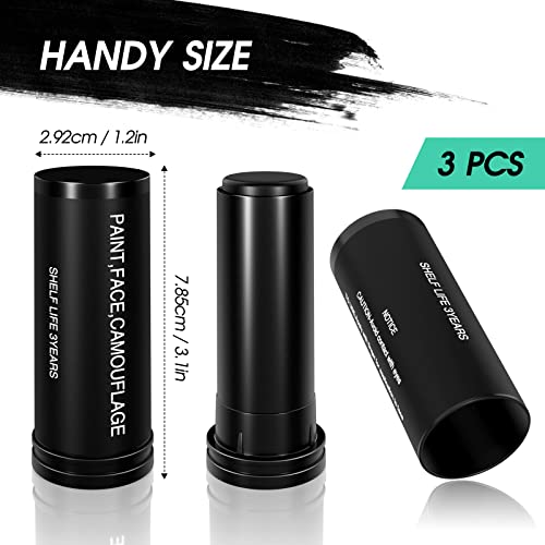 3-Pack Eye Black Stick For Sports - Baseball Softball Football Hockey Hunting Stuff, Eye Black Face Paint | Sweat-Proof & Long-Lasting, Cosplay Party Accessories Drip Eyeblack #TOP1