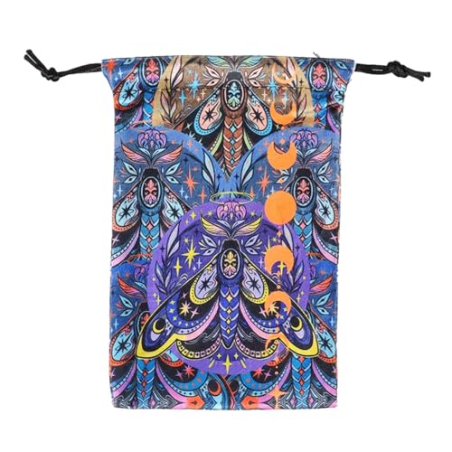 Custodia per carte dei tarocchi borsa per bigiotteria con coulisse motivo a farfalla porta Oracle 13 x 18 cm Attributo singolo Refer to description Unisex