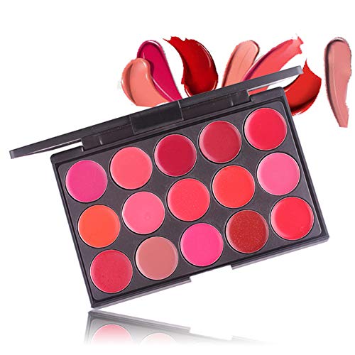 Shogpon 15 Colores Paleta Brillo Labial Crema Mate