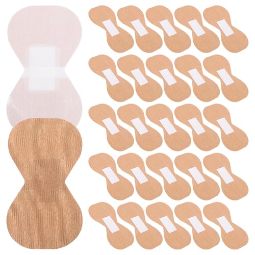 Abaodam Vendajes Adhesivos Elásticos para Dedos 70x40mm, 50 Unidades, Vendas de Tela Transpirable en Forma de Alas para Cuidado y Protección de Cortes, Ampollas y Heridas