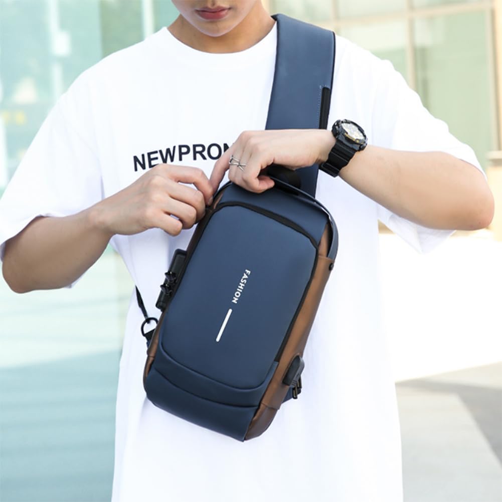 Bolsos Cruzados de Hombro y Mochila para Hombres y Mujeres, Bolso de Pecho con Múltiples Bolsillos para Trabajo, Ciclismo, Motocicleta, Deportes y Viajes