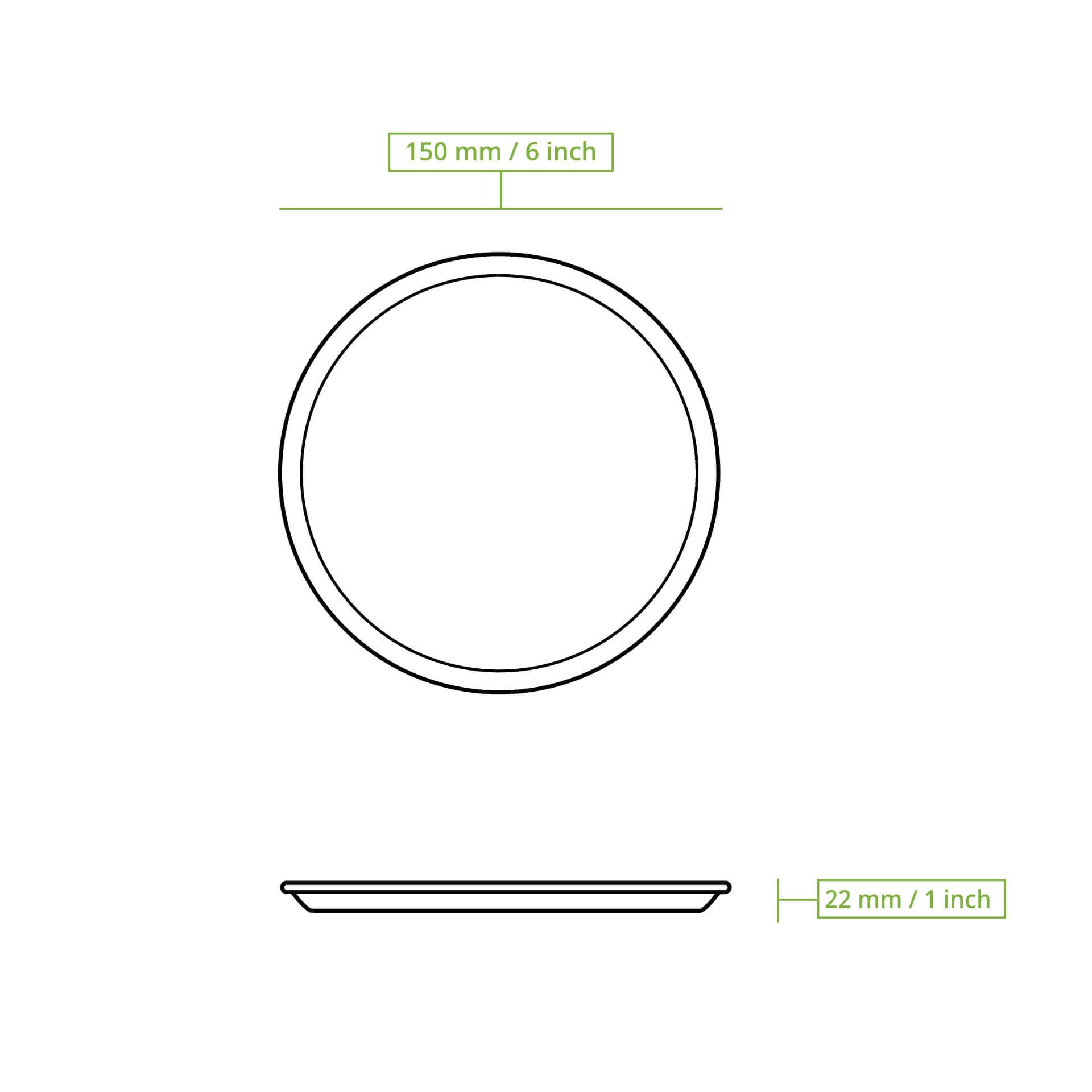 BIOZOYG 200x de platos de hoja de palma de 15 cm de diámetro - Platos desechables compostables y naturales - Vajilla de fiesta redonda