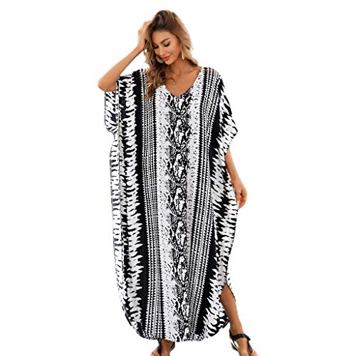 CUCUDAI Traje de banho feminino étnico turco kaftan pele de cobra listrado estampado biquíni saída d