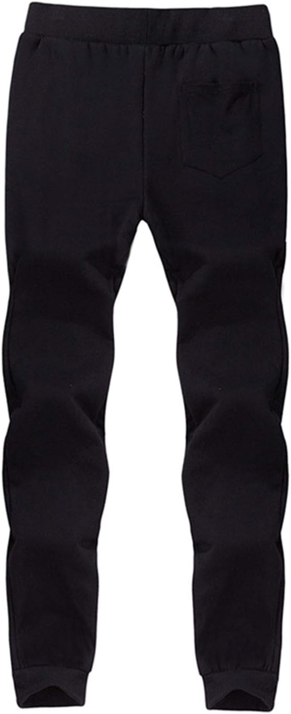 Yeokou Mens Winter Warm Sherpa Lined Active Thermal Jogger Fleece Sweatpants Pant - Image 2