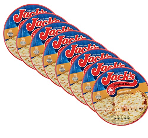 Jack's Original Thin Crust Cheese Frozen Pizza - 100% Real Wisconsin Cheese - 310 Calories - Great for Grilling - 8 Pack (13.8 oz Each) - Ready Set Gourmet Donate a Meal Program