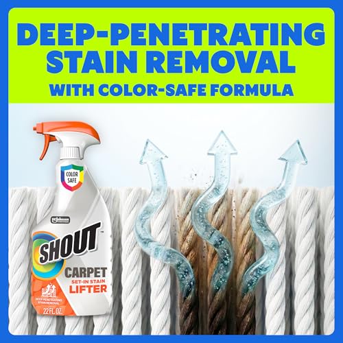 Image of Shout Carpet Set-In Stain Lifter Spray, Rug & Carpet Cleaner, Color Safe and Fast Acting Spot & Stain Remover, 22 oz Trigger Spray