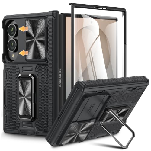 VEGO for Z Fold 8 Case with Screen Protector & Hinge Protection, Black