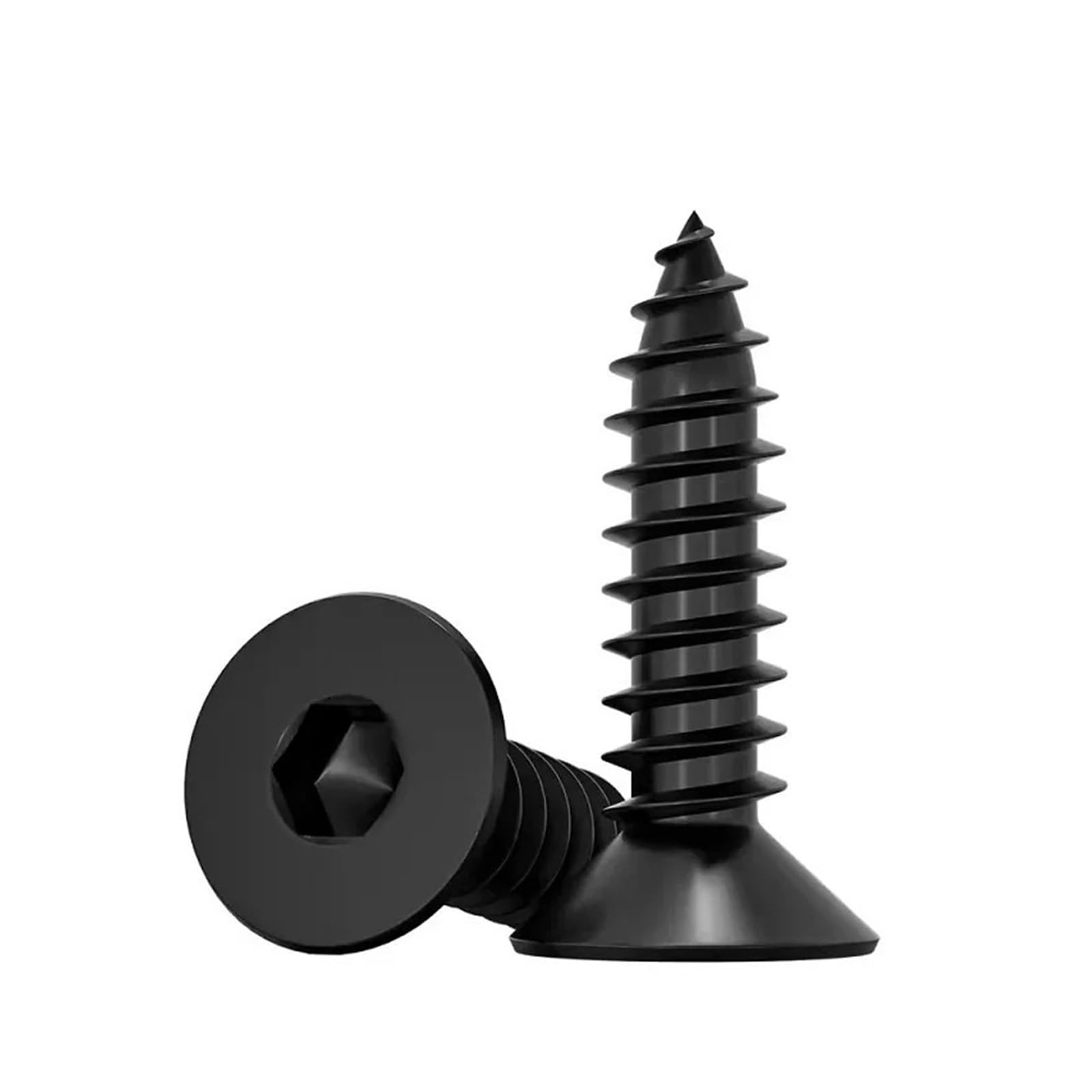 Viti autofilettanti, Viti autofilettanti Nere in Acciaio Inossidabile 304 con esagono Incassato, Testa Piatta, da M3 a M6, Confezione assortita, Diverse Misure(M5x20mm 10pcs)