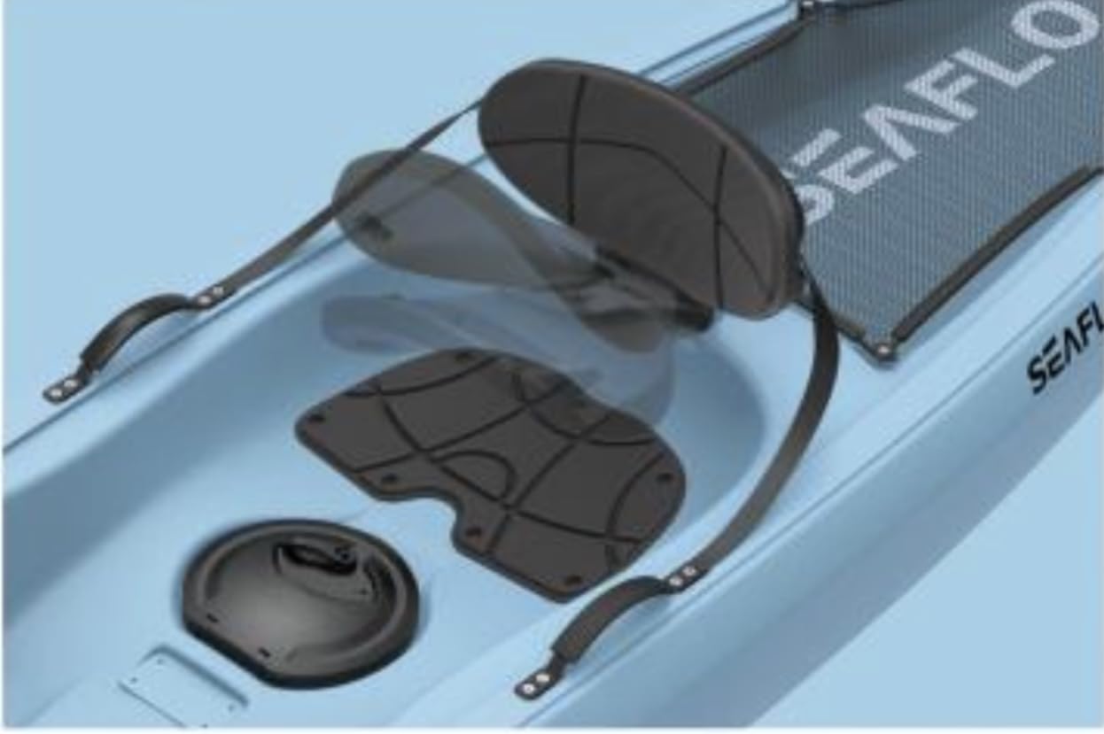 ROMARK Kayak - Canoa da 268 cm - VARI COLORI - 1 gavone + 1 pagaia + 1 seggiolino + 1 ruotino mare sport lago