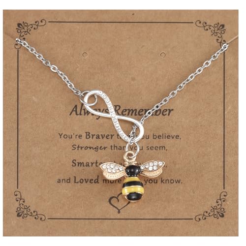 Bee Necklace Gifts for Women Gold Bumblebee Jewelry Honey Bee Necklaces