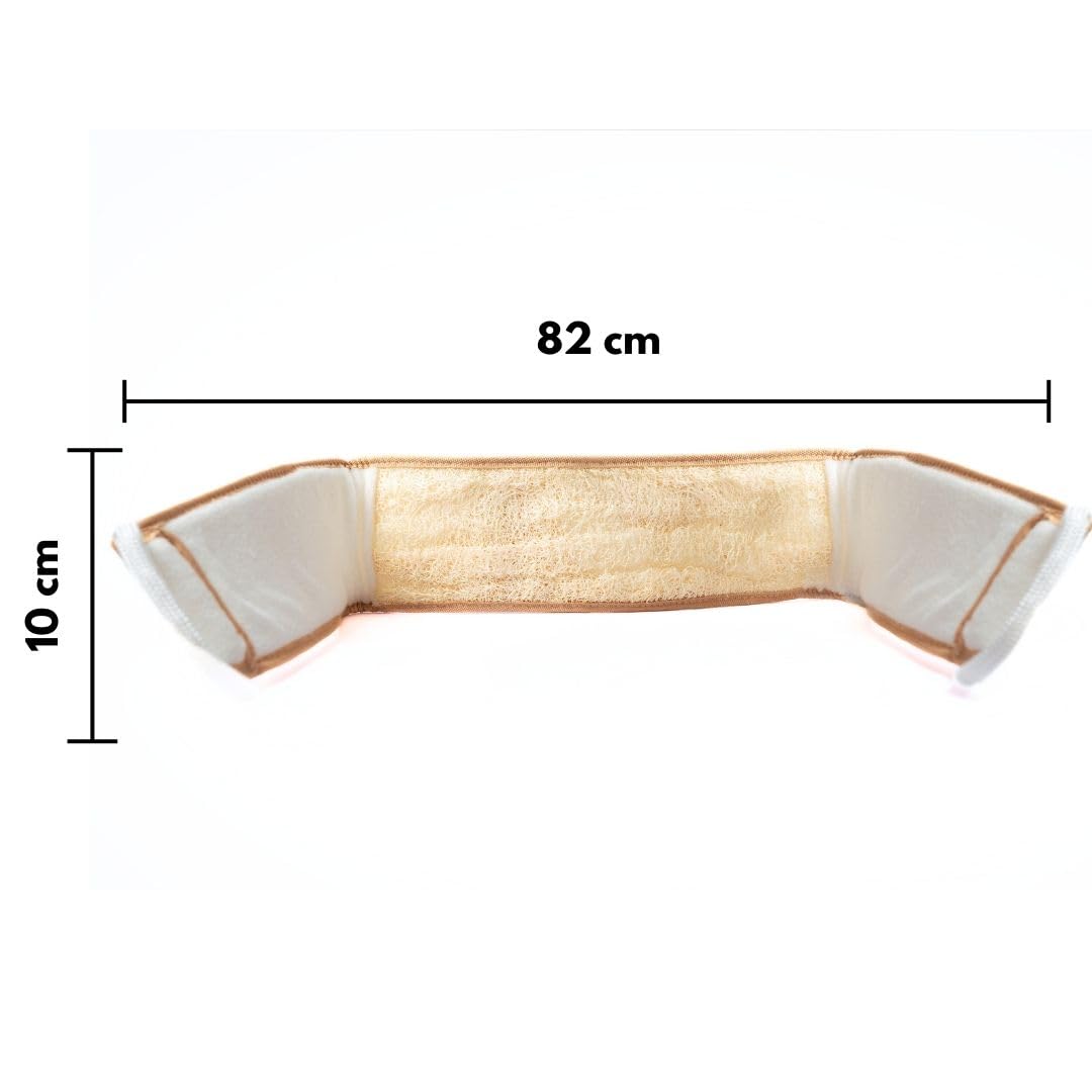 Loofahcrafts Luffa-Schwamm Rückenscrubber Peeling-Rückenband natürlicher ägyptischer Luffa-Rückenband Badeschwamm Rückenbürste Luffah Loofah Duschschwamm dusch fluff body scrubber duschschwamm körper
