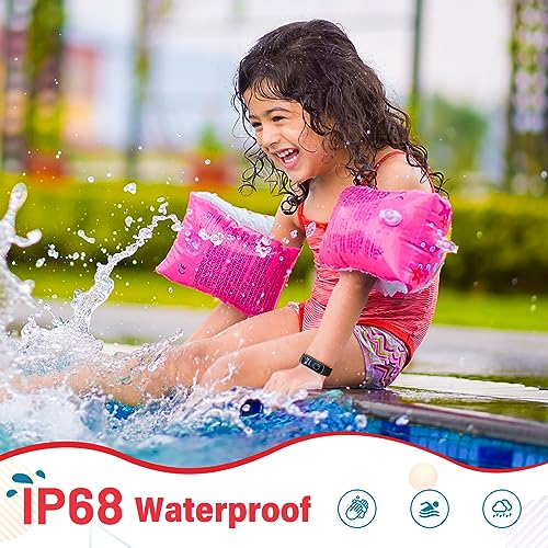 Eurans Kids Fitness Tracker Watch For Boys Girls Teens Ages 5-12, Ip68 Waterproof Fitness Watch With Heart Rate & Sleep Tracking, Pedometer, Alarm Clock, Calorie Step Counter Watch #TOP5