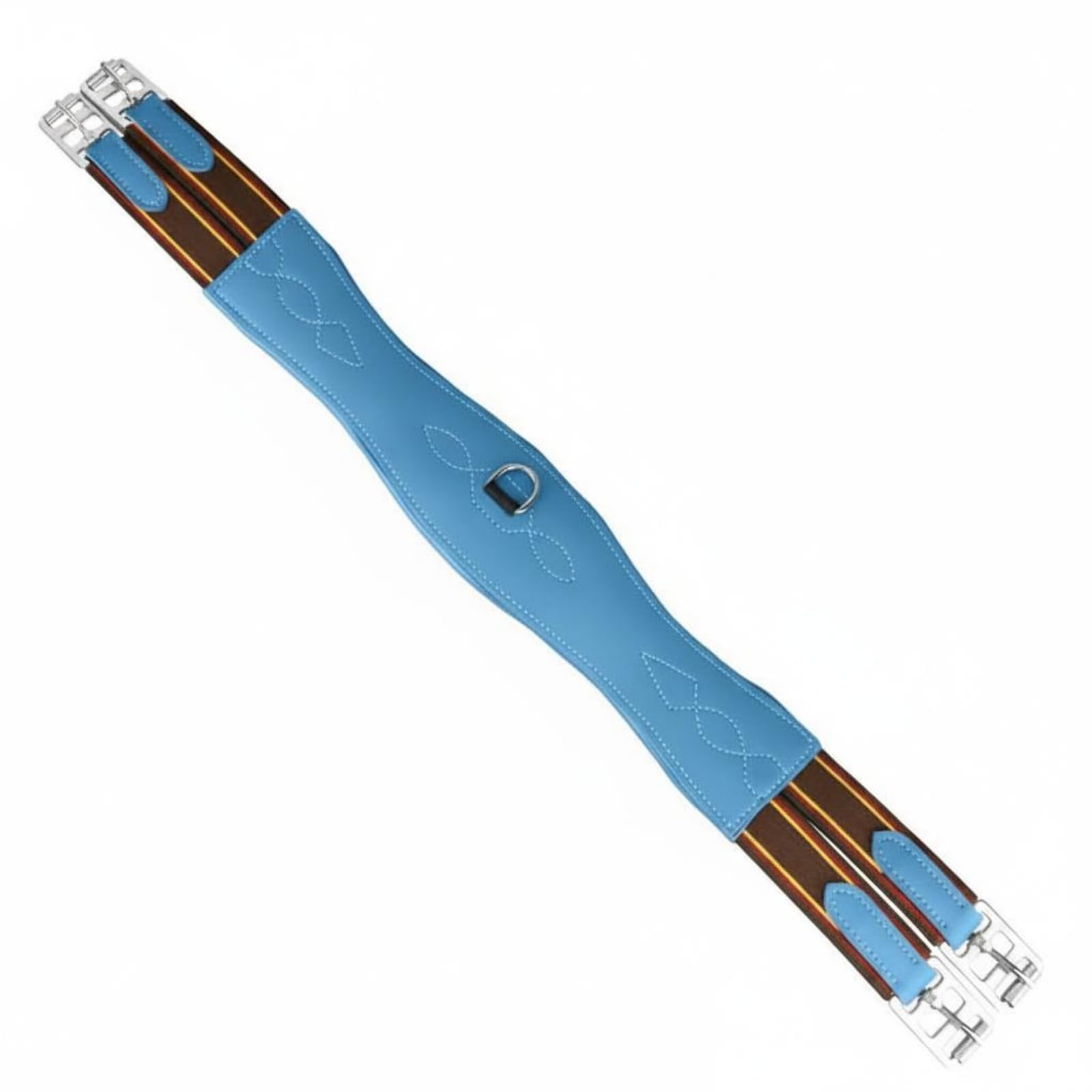 predolo Ecuestre para Caballo Correa Acolchada Correa Contorneada con Moldeado y Costuras Decorativas Adecuada para Monta Diaria Entrenamiento y, Azul, 70