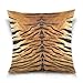 Linomo - Funda de cojín Decorativa con diseño de Tigre Tropical, 40,6 x 40,6 cm, para sofá, Cama o hogar, algodón, 40,64 x 40,64 cm