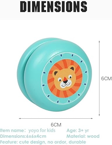 Miniatura 8 de Yoyo de madera para niños lazo de retorno automático regalo para niños fácil de jugar erizo negro